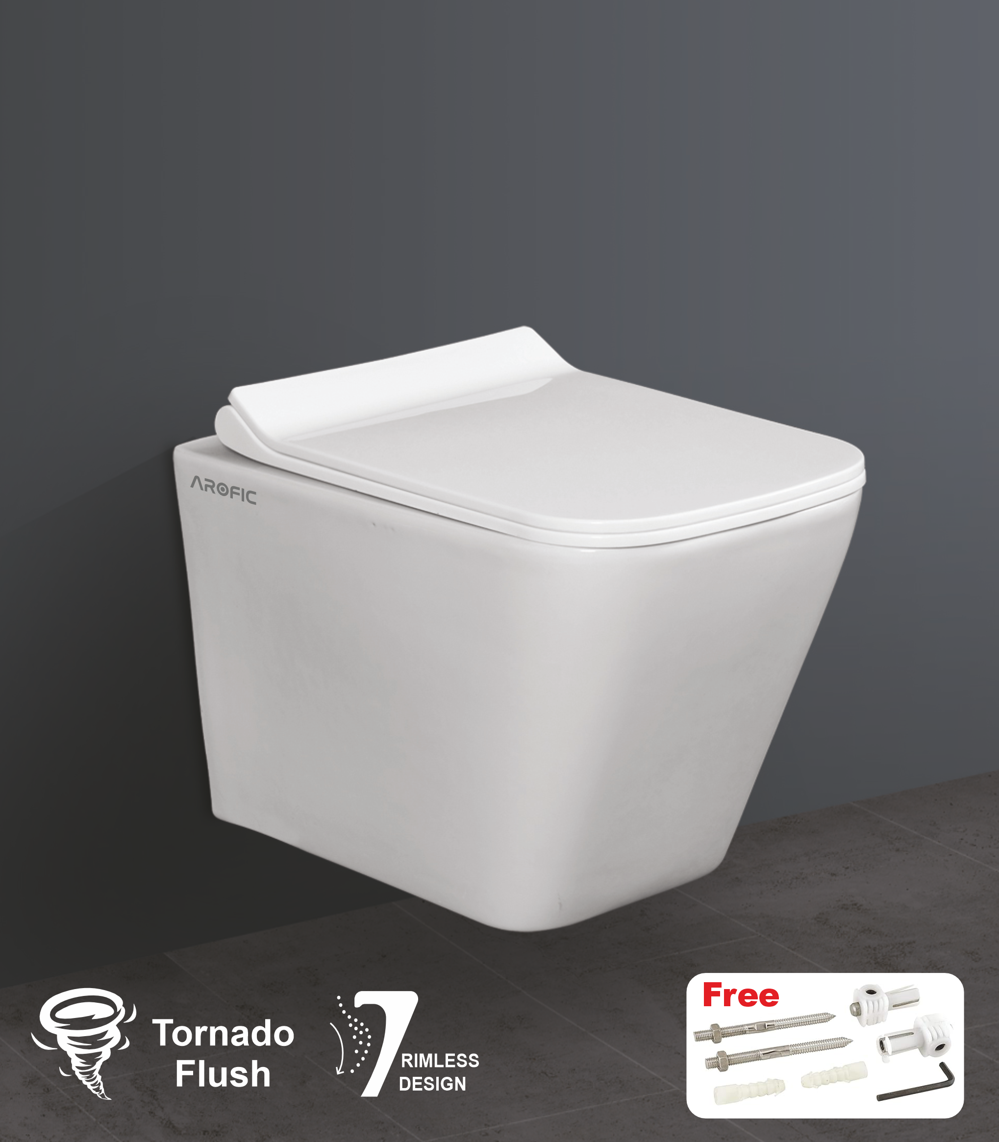 JAQUAR Wall Hung Closet – Rimless Design