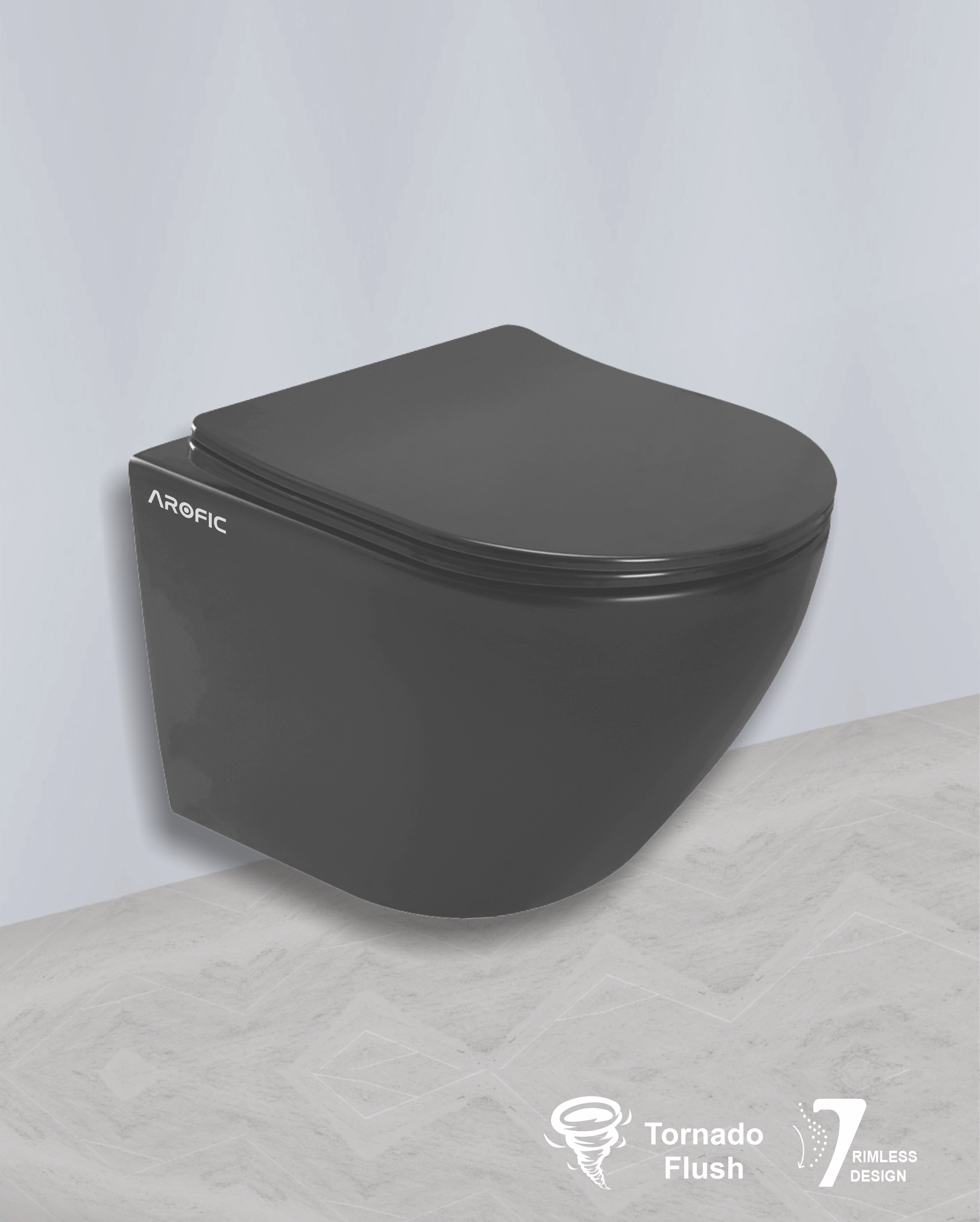 WONDER One Piece Closet – Matt Black Finish