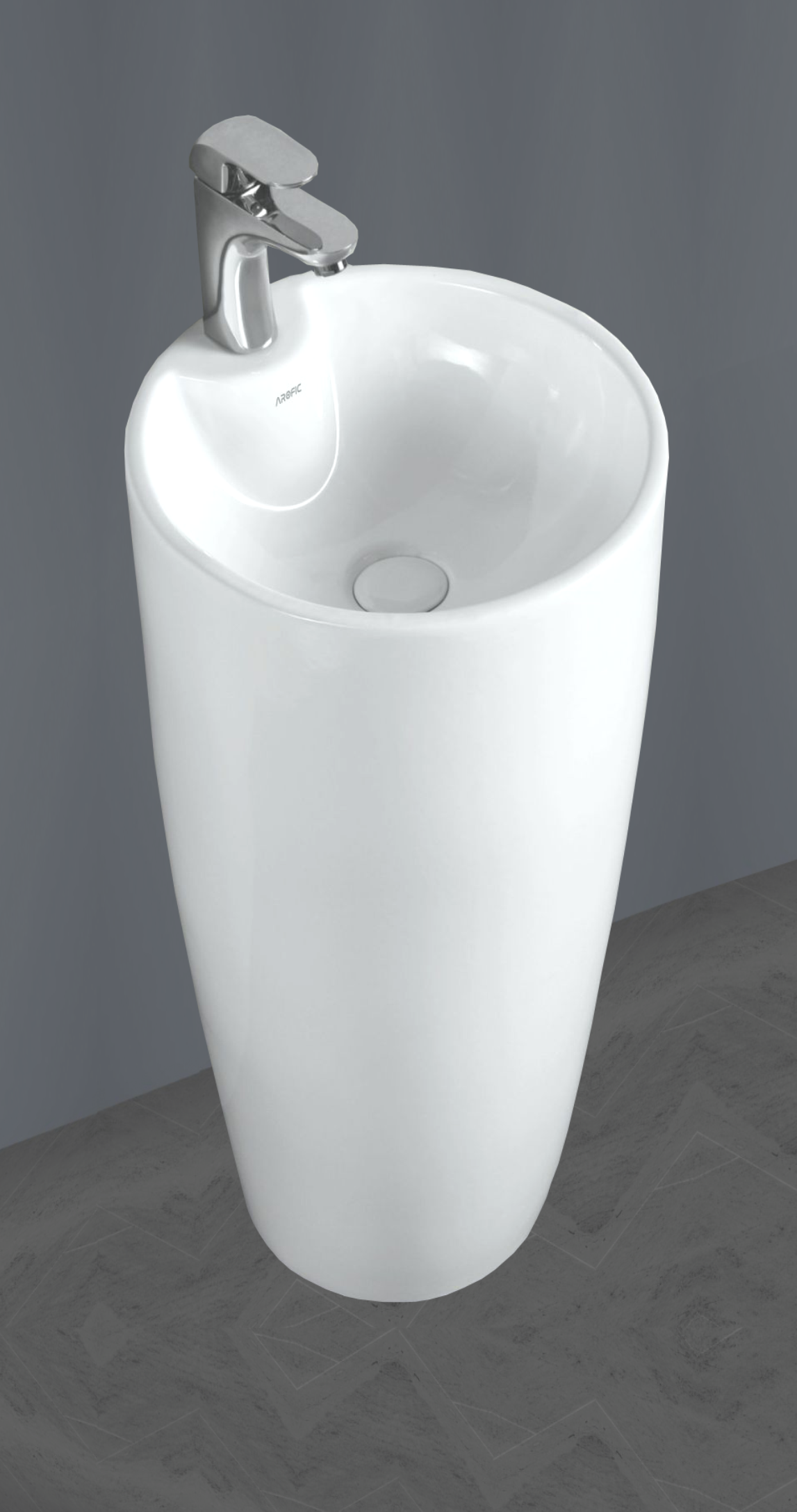LEXUS Pedestal Wash Basin – Round Tall Design